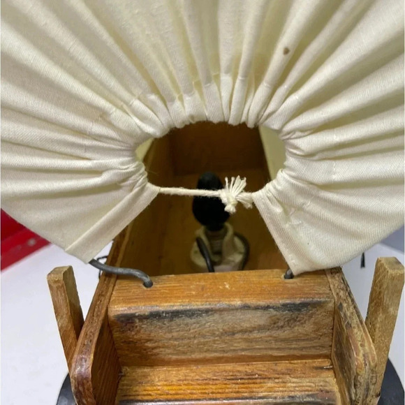 Vintage western 2 horse and wagon working plugin lamp rs01 - Picture 5 of 15